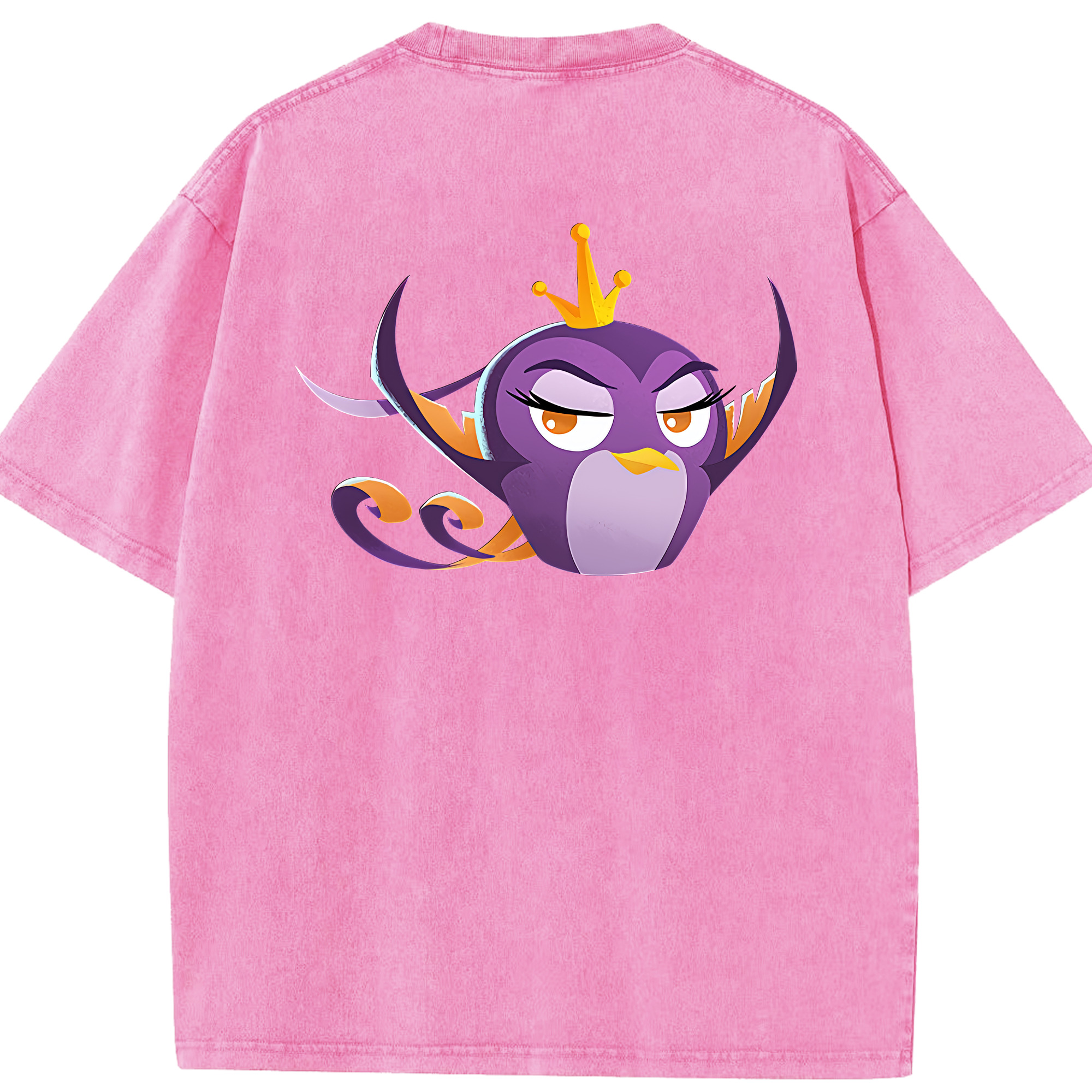 （画像用） Angry Birds アングリーバード 綿100% ヴィンテージ風 半袖Tシャツ（背面プリント）